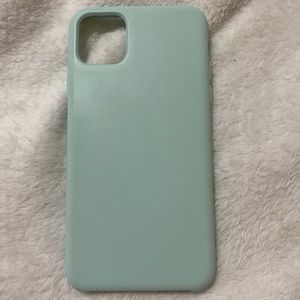 Blue silicone Iphone 11 pro max case